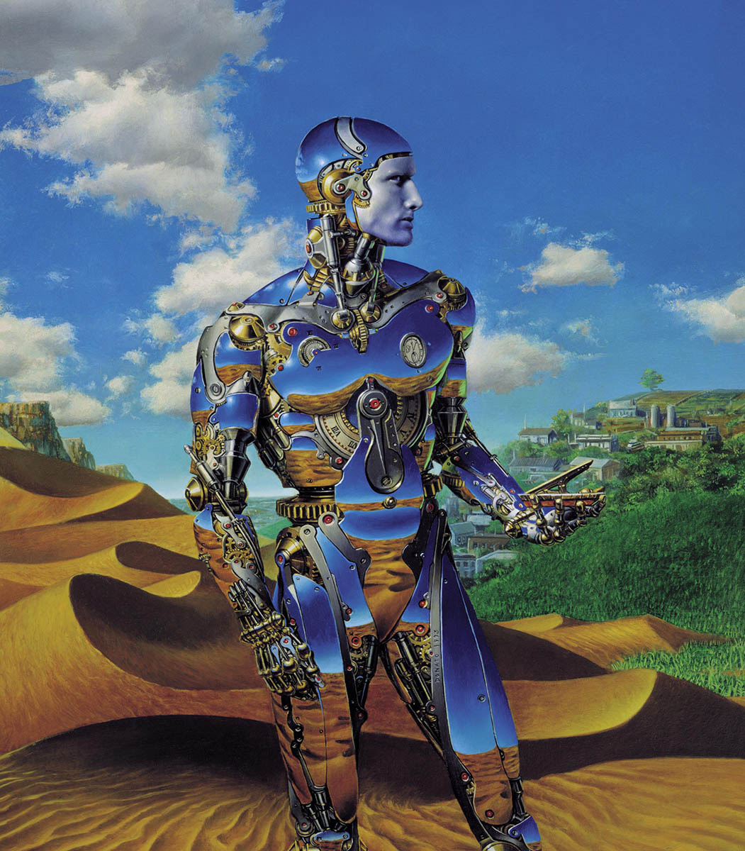 Construct of Time
18" x 27"  Oil on Panel  1993
appearing on the cover of the novel 'Shadows Fall' by Simon Green from Penguin/USA
collection of the artist