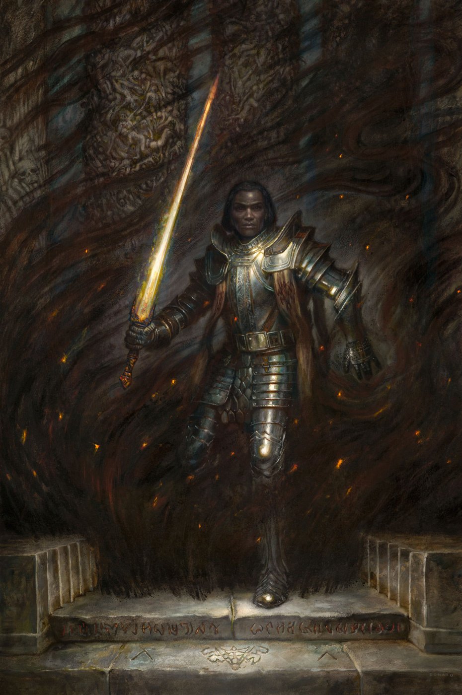 The Herald Taln
from Brandon Sanderson's Stormlight Archives
36" x 24"  oil on Panel 2019
Collection of Brandon Sanderson
prints available in the store