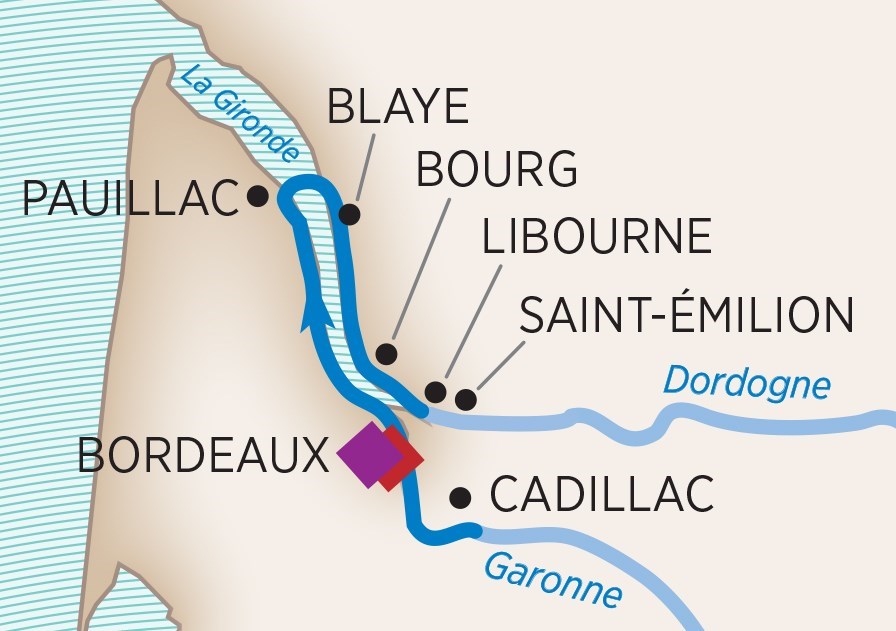 AMA Waterways Cruise Map - Group Trek Travel