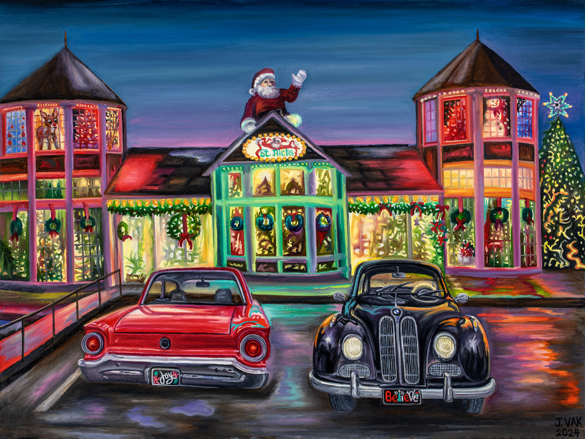 St. Nicks
(1957 Ford Falcon, 2017 BMW)
30 X 40 Original Oil
2024