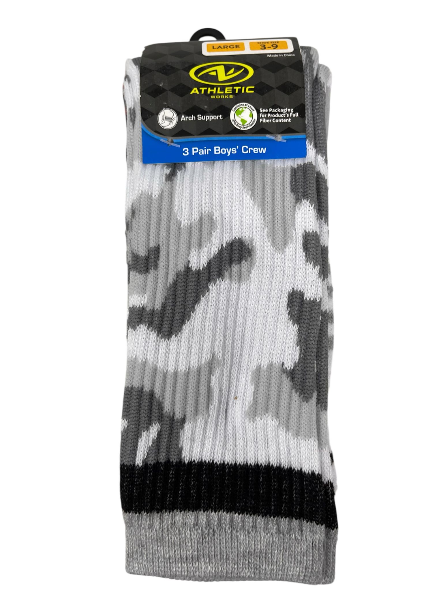 43PL019103WMU100L
3PK ATHLETIC WORKS CREW SOCKS   L
UPC 730838853133
12 CS PACK