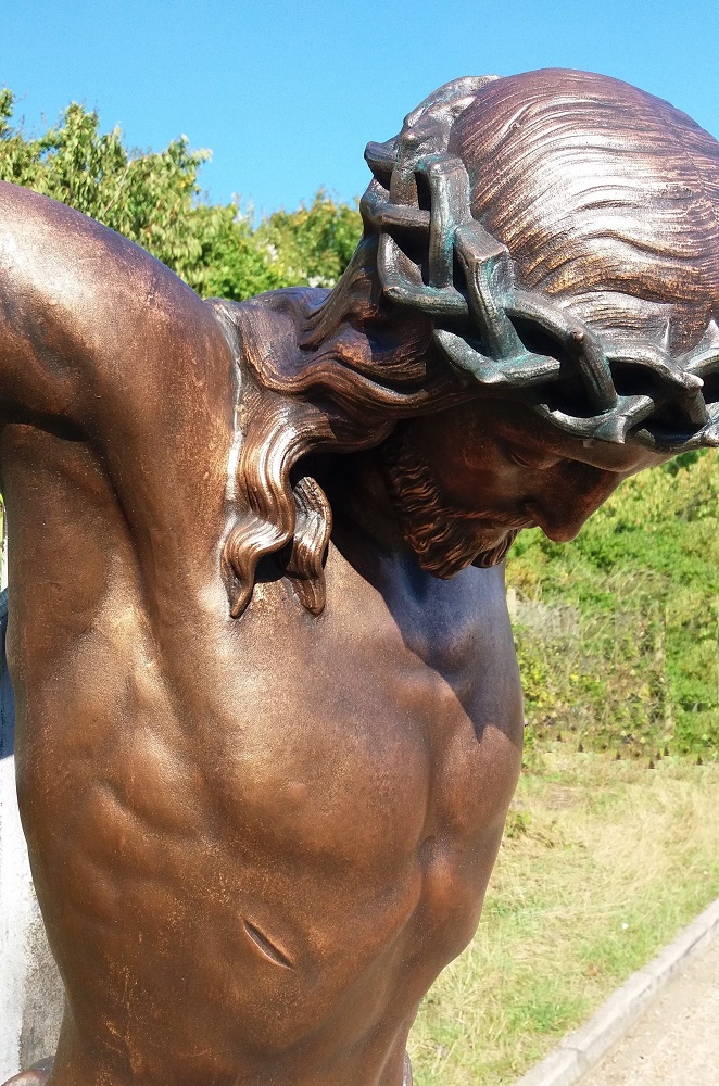 Bronze metal finish on cast sculpture