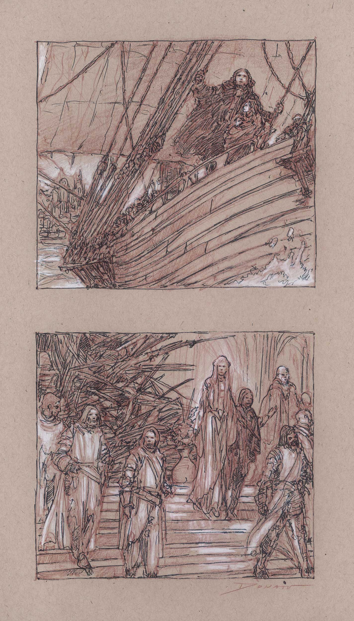 calendar concepts
14" x 11"  Watercolor and chalk on toned paper
private collection