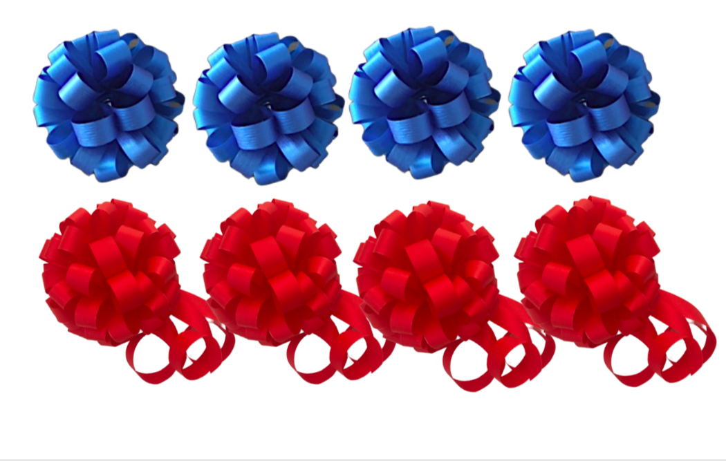 Moños para regalo (Mexican gift Bows) Artesanales listón mate. Tamaño 10 centímetros de diámetro (3.9 inch). Ideal para regalos del tamaño de una caja de tablet o lap top. Hecho en México. Hecho a mano.