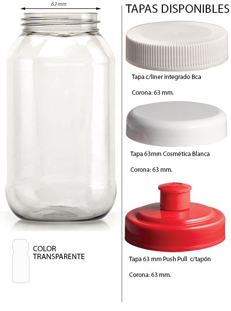 FRASCO CIL. 750 ML. 
Piezas por empaque:	72