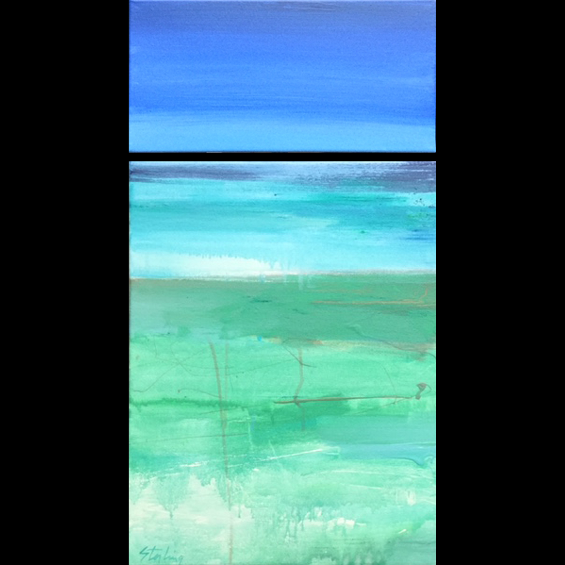 SEA LEVEL
acrylic on canvas diptych 14x26
$240 SOLD