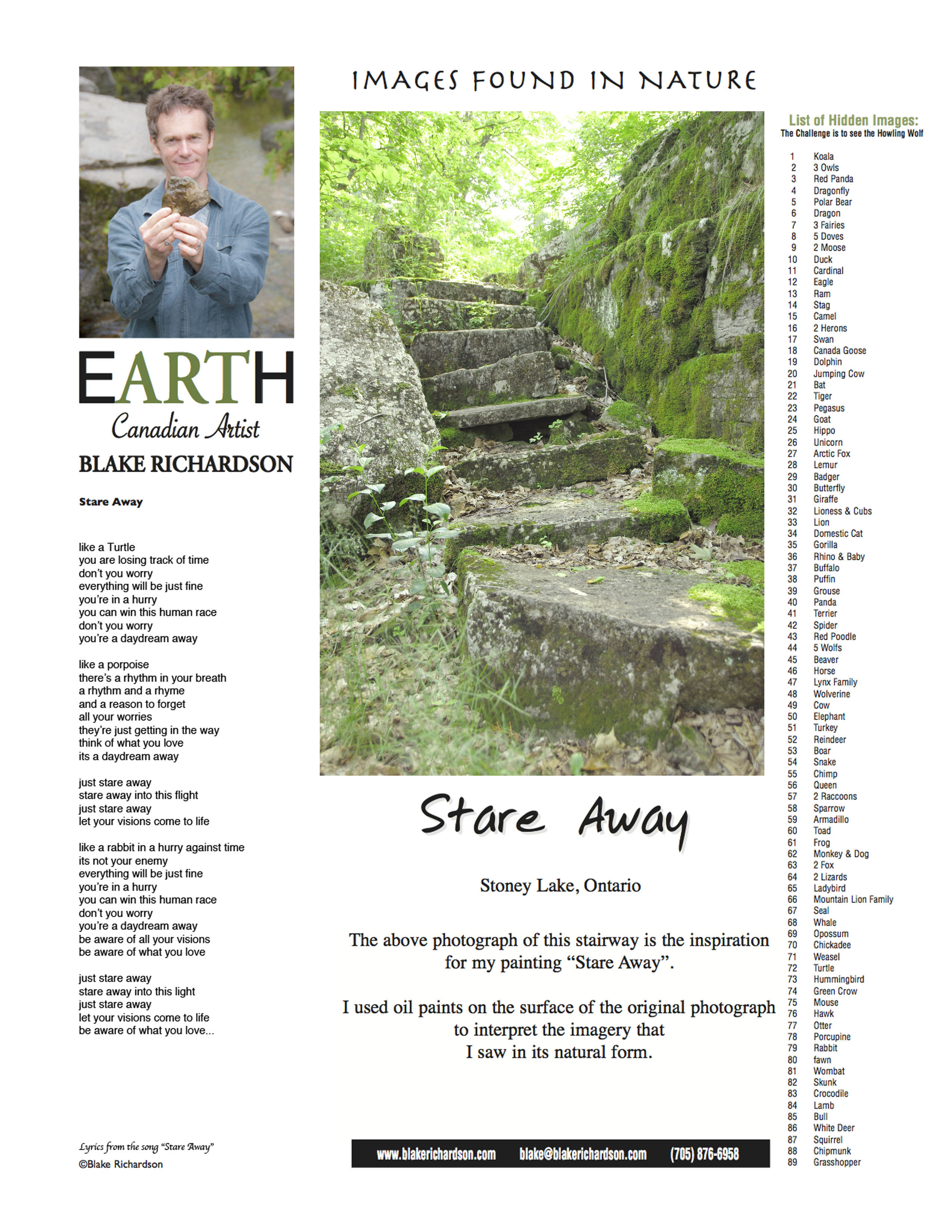 Stare Away : Backing Page