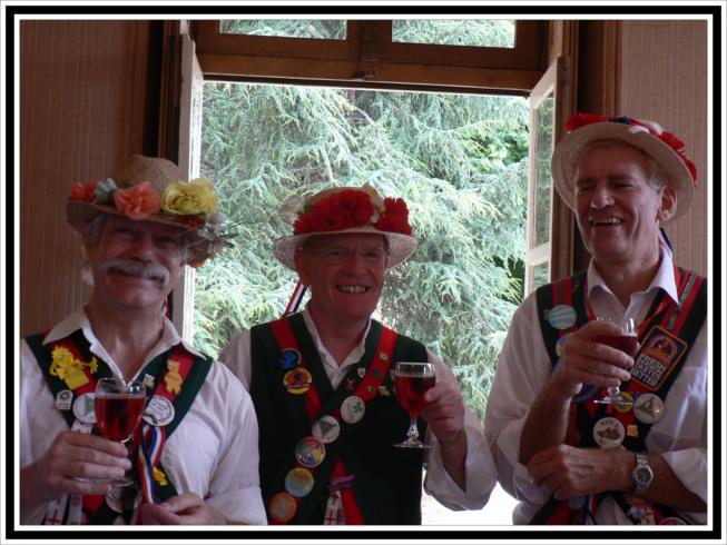 Mike, Tony 'two pints' & Jon fueling up to dance
