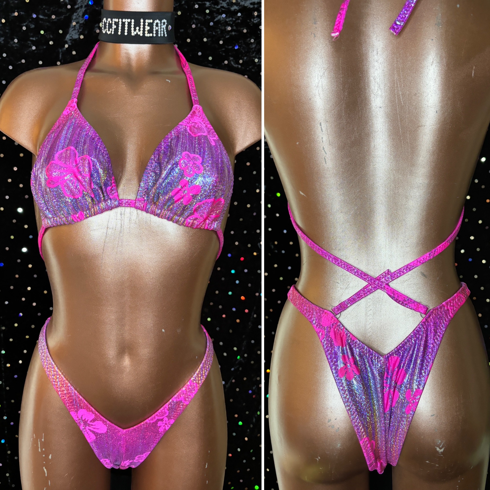 P8050
$85
C+ sliding top
Small front
xsmall back 
pink floral hologram