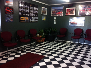 Inside of wheel alignment shop Inside of wheel alignment shop