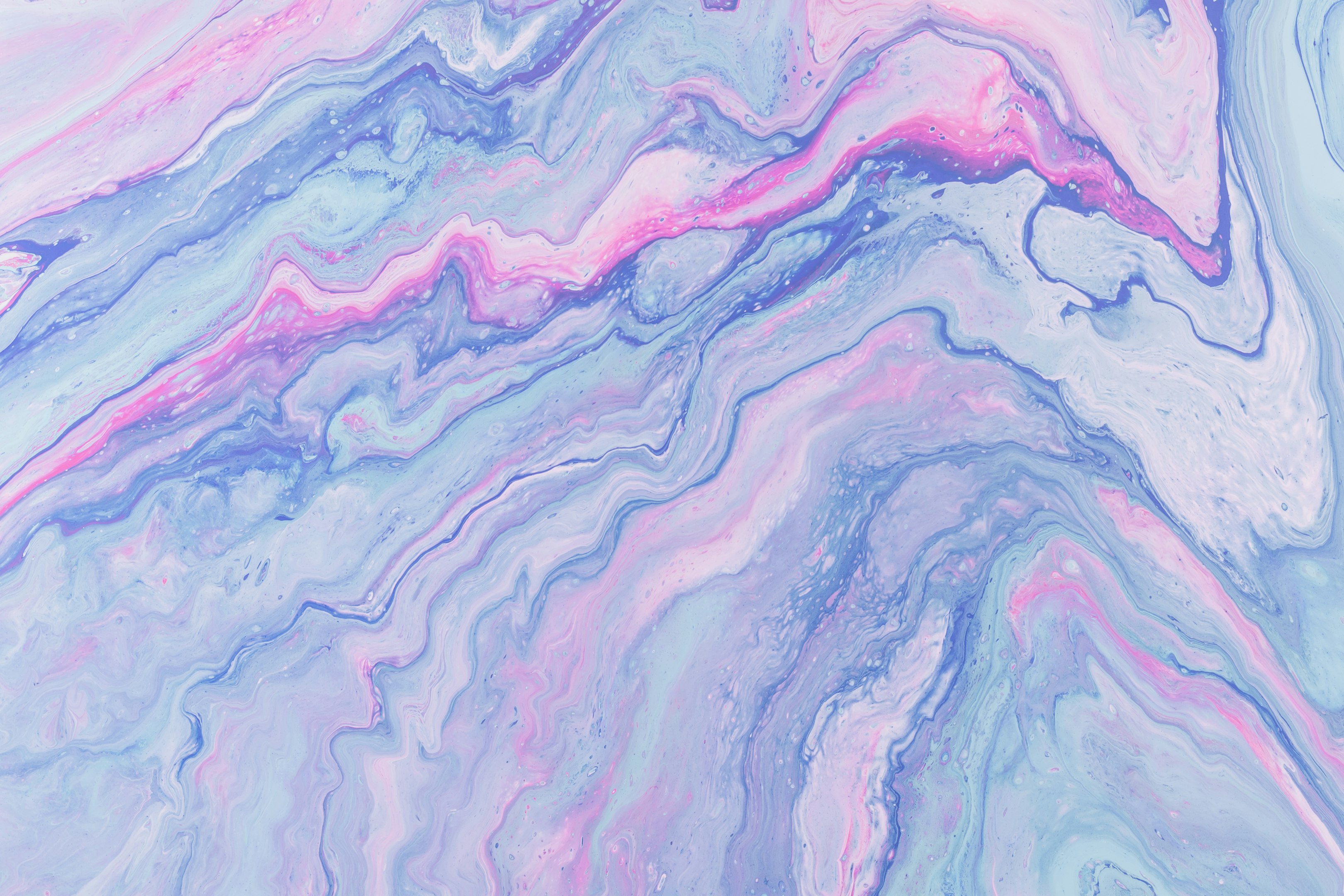 pintura abstracta rosa y verde azulado