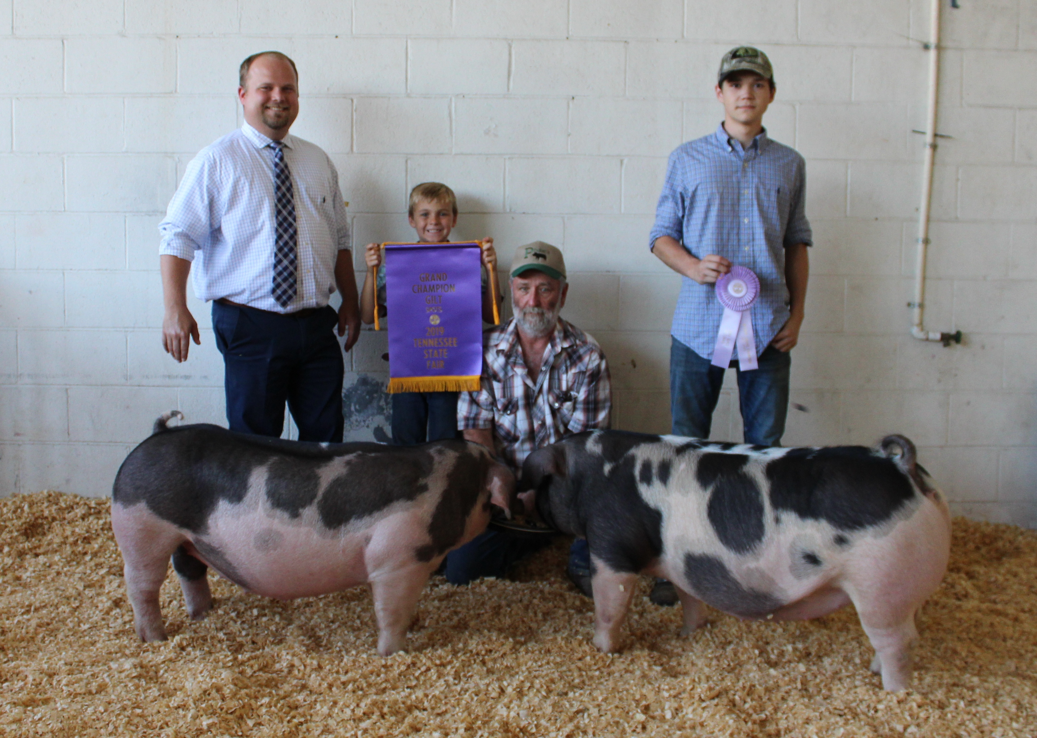 2019 Tennessee State Fair
Declan Lusk 
Champion Spot Gilt
Gracee  Woods and Matt Roach
Reserve Champion Spot Gilt