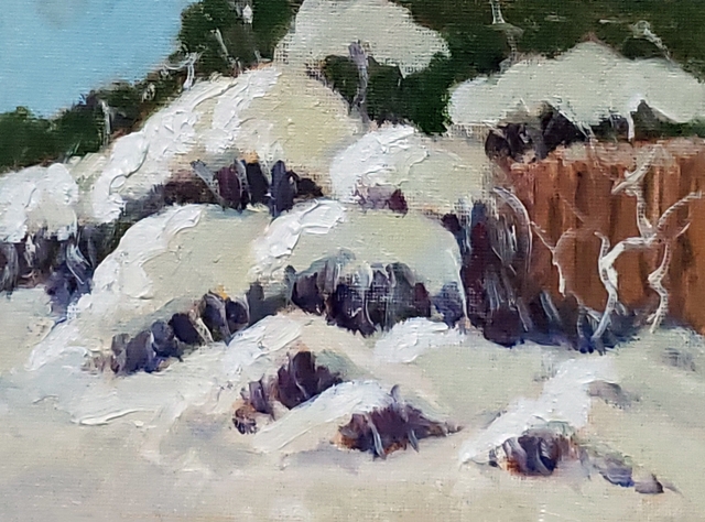 Schmidt, Heavy Backyard Snow, 5x7 Oil