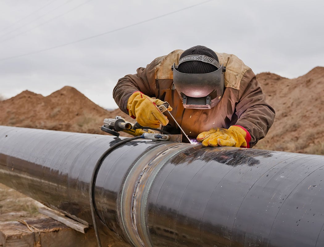 Welding Works On Gas Pipeline