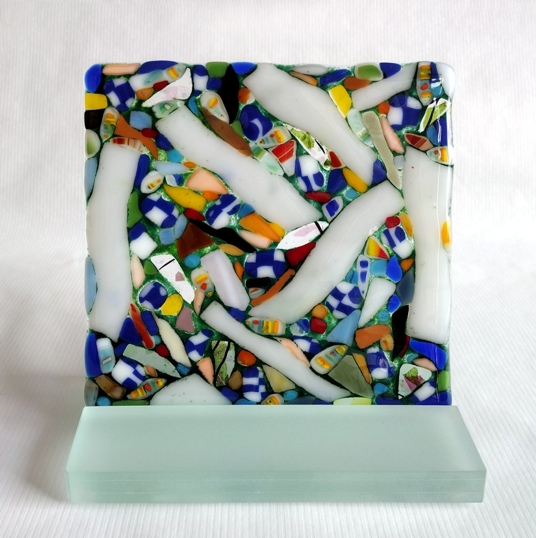 "Carnival"
by Nataliya Guchenia
Glass Size - 6-1/8"H X 6-1/8"W
$200.00