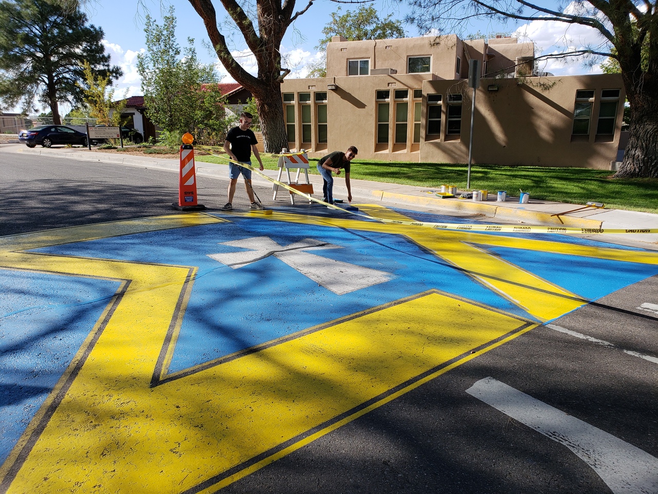 Our letter are painted every year at the East end of Sigma Chi Rd.