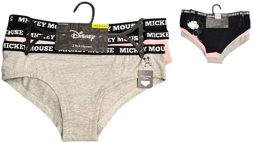 43MK902X1HZA-LGH
3PK LADIES UNDERWEAR MICKEY MOUSE
S,M,L,XL
UPC 193159161521
36 CS/PACK