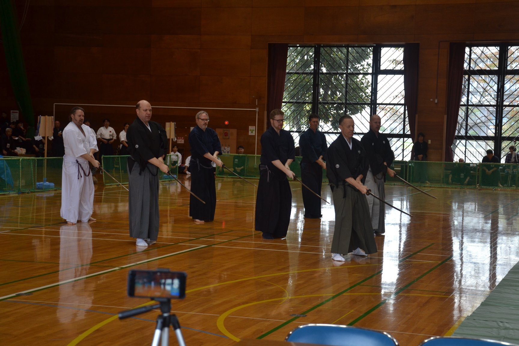 Toyama Ryu Embu - participants from UK, Canada, Australia, D.C., California and Kenshinkan Dojo.