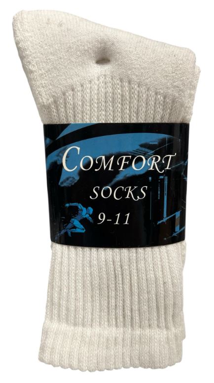 C302 
2PK COMFORT SOCKS CREW  WHITE 9-11
UPC 6135698764386
C402
2PK COMFORT SOCKS CREW WHITE 10-13
UPC 6138715431254
80 CS PACK