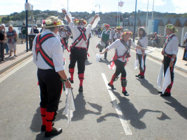 Mike and Anne capering