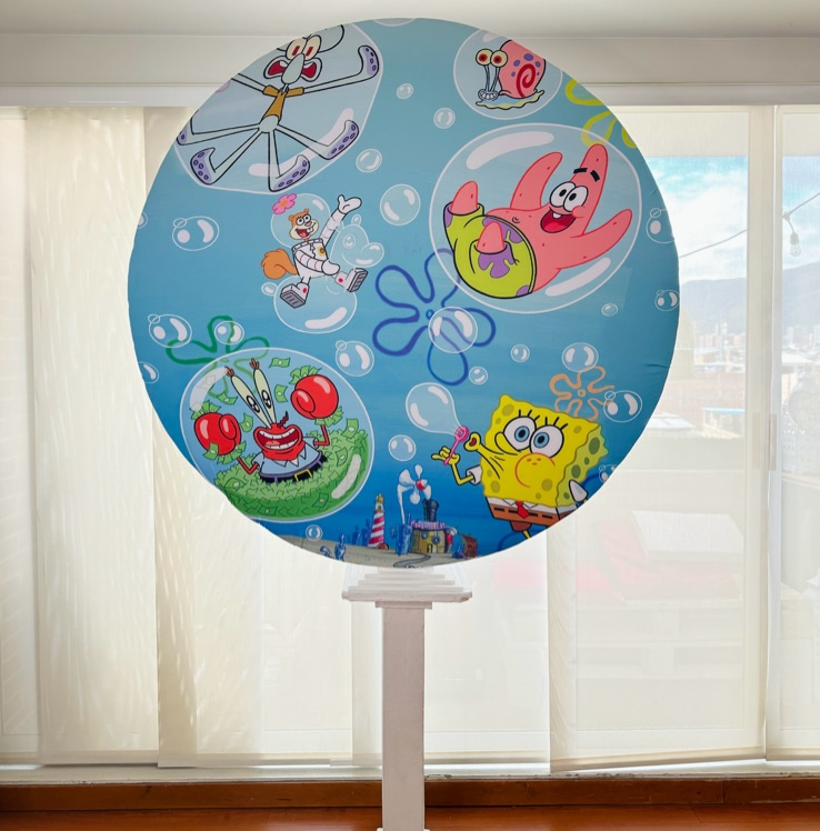 Circulo Efecto 3D Tematico
1.30m diametro x 2.20cm Altura
$80.000