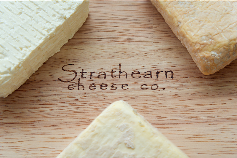 Young, half and matured Strathearn cheese