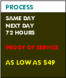 This Quote include the Service of Process & The Issuance of the PROOF OF SERVICE.
