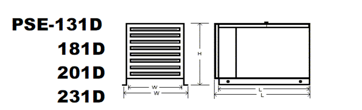 131D-231D Specs Diagram
