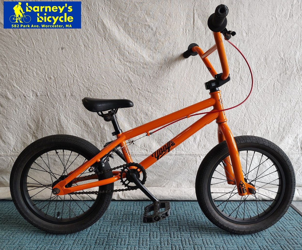 Woof 16 
Wheel Size: 16" / Ages 6-8
Speeds: 1spd Freewheel / Hand Brake
Price: $179.00 (Professionally Tuned)
