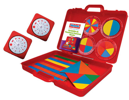 Portafolio de Fracciones Comunes Escolar
Precio$895.00 CON IVA
2 juegos de fracciones lineales
2 juegos de fracciones circulares
2 juegos de fracciones triangulares
2 ruletas
1 guía didáctica
Manipula el material para conocer, representar y aplicar los conceptos de fracción en relación a un todo. Con las fracciones lineales, triangulares y circulares juega con los niños para comprender problemas de suma, resta, multiplicación y división con las fracciones.
