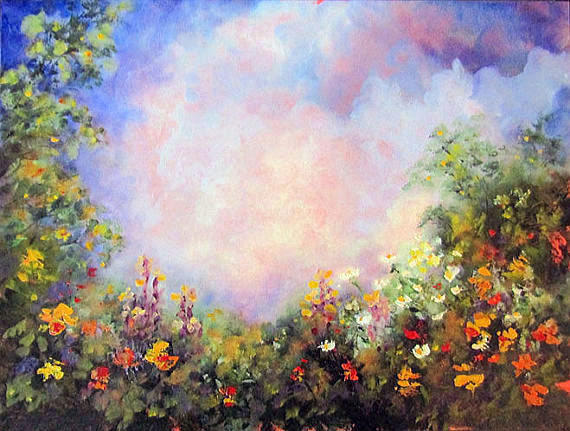 Enchanted Garden
12 x 16 inches
Original oil painting on can as